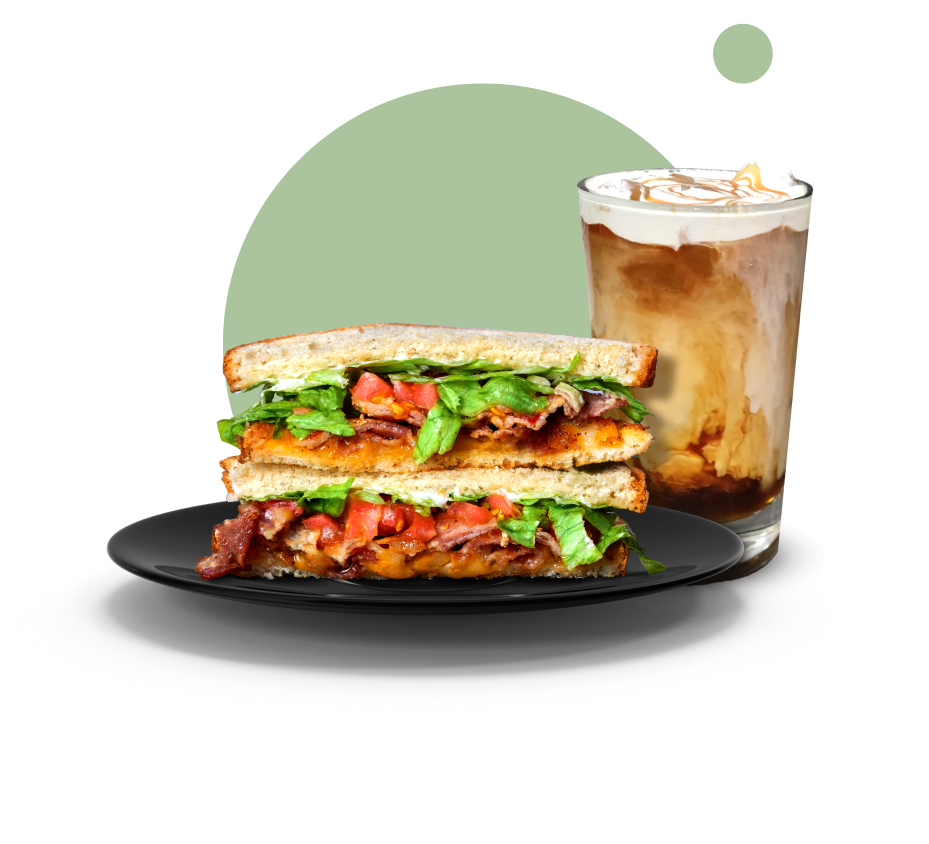 BLT Sandwich with Drink